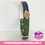 Handmade Biothane Dog Collar - Cornish Hunting Tartan - 2 Colour 20mm
