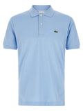 Lacoste Logo-Patch Piqué Polo — Blue