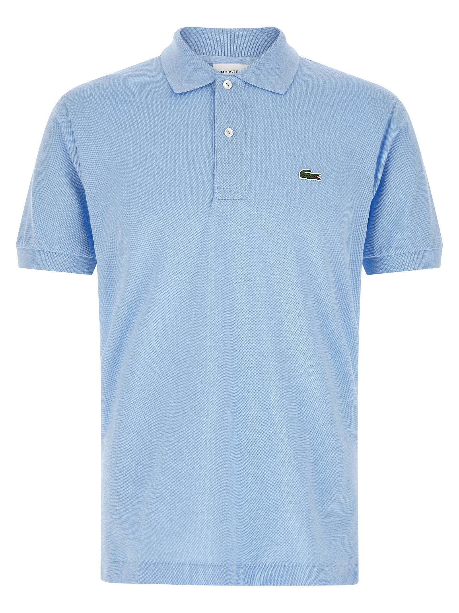 Lacoste Logo-Patch Piqué Polo — Blue