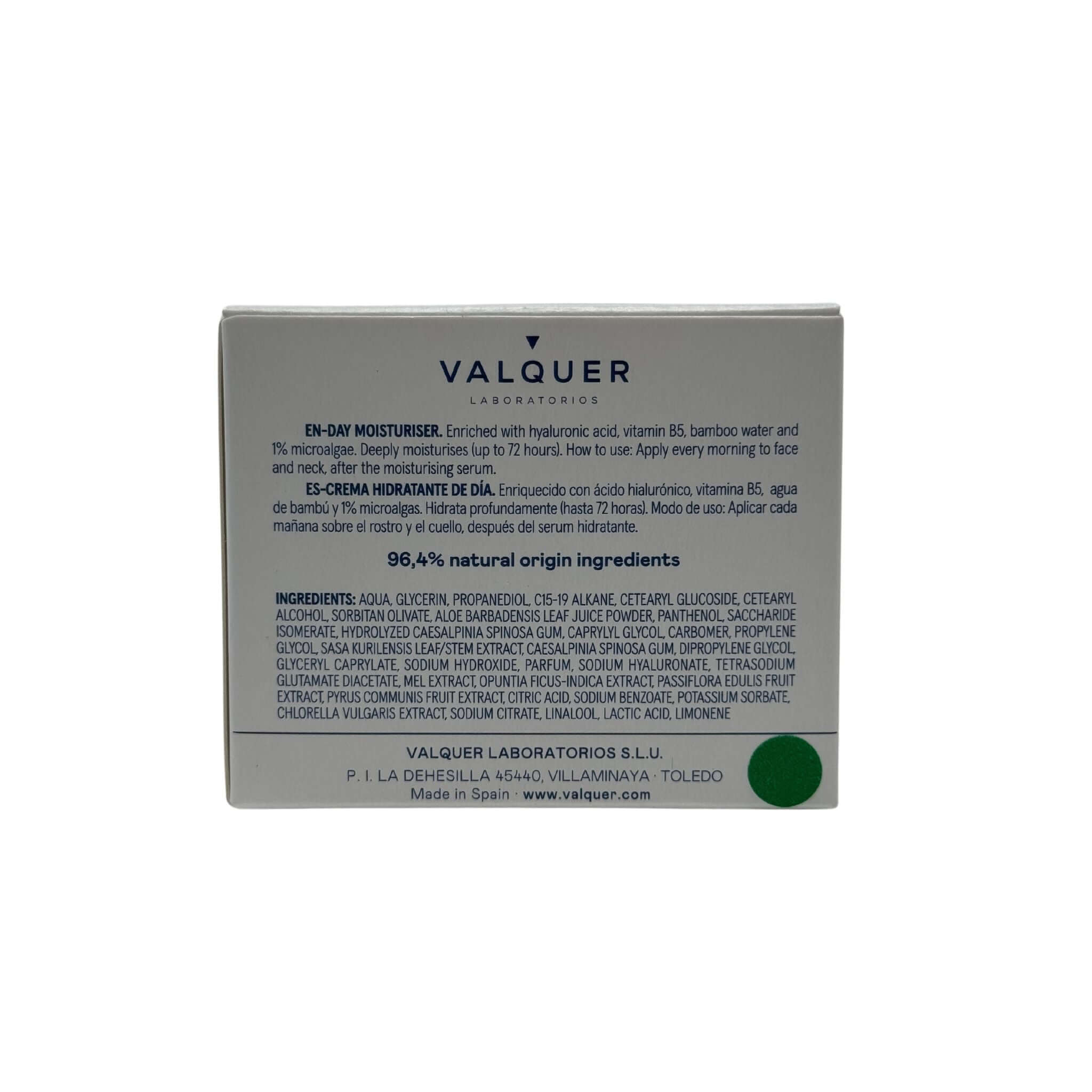 Crema Facial Hidratante de Día con Ácido Hialurónico - 50 ml