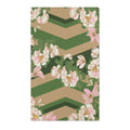 Blush Peonies on Forest Chevron Accent Rug