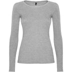 Camiseta semientallada, de manga larga y cuello acabado con ribete fino Vetonek