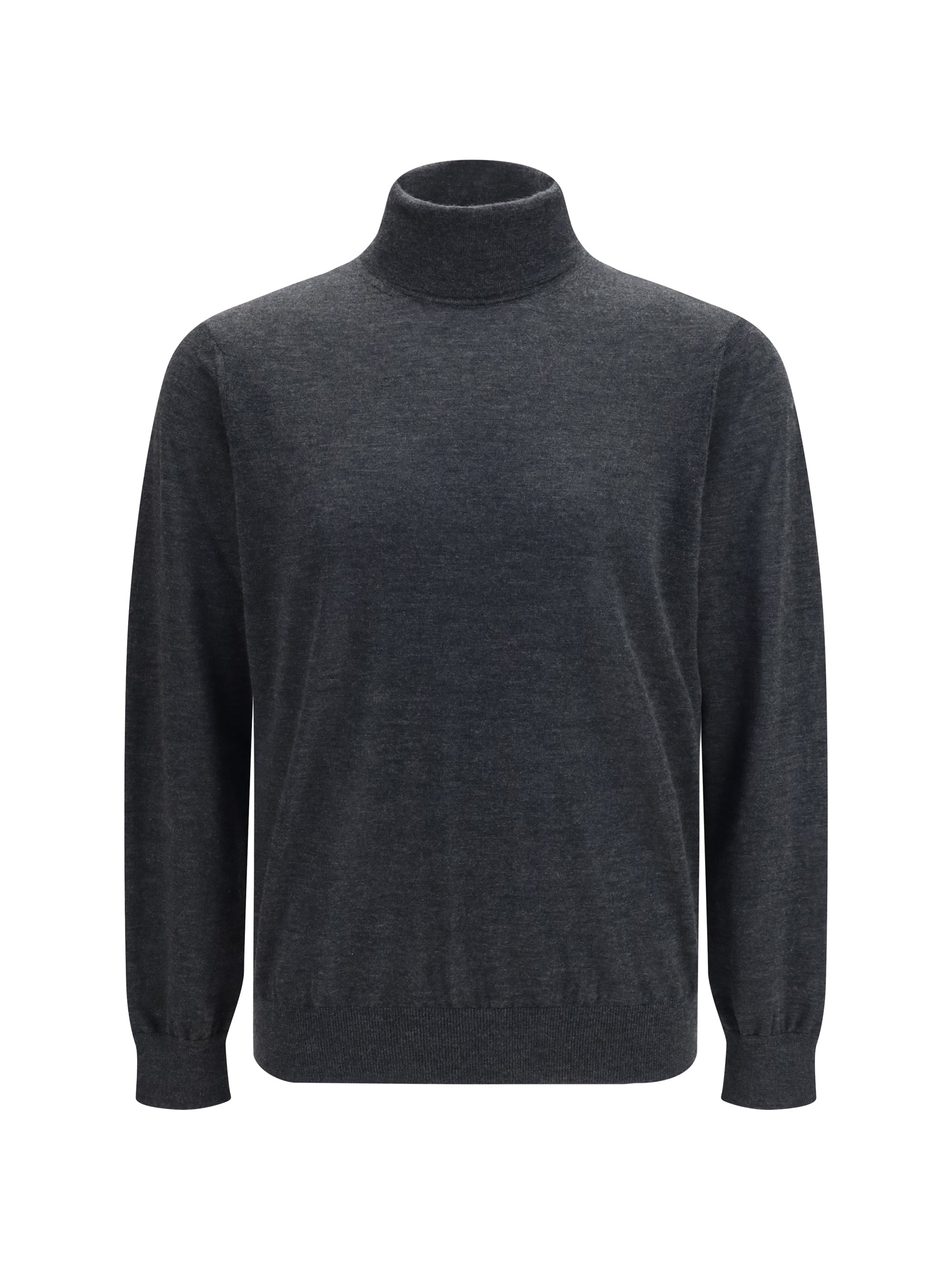 Giorgio Armani Cashmere Turtleneck Sweater — Gray