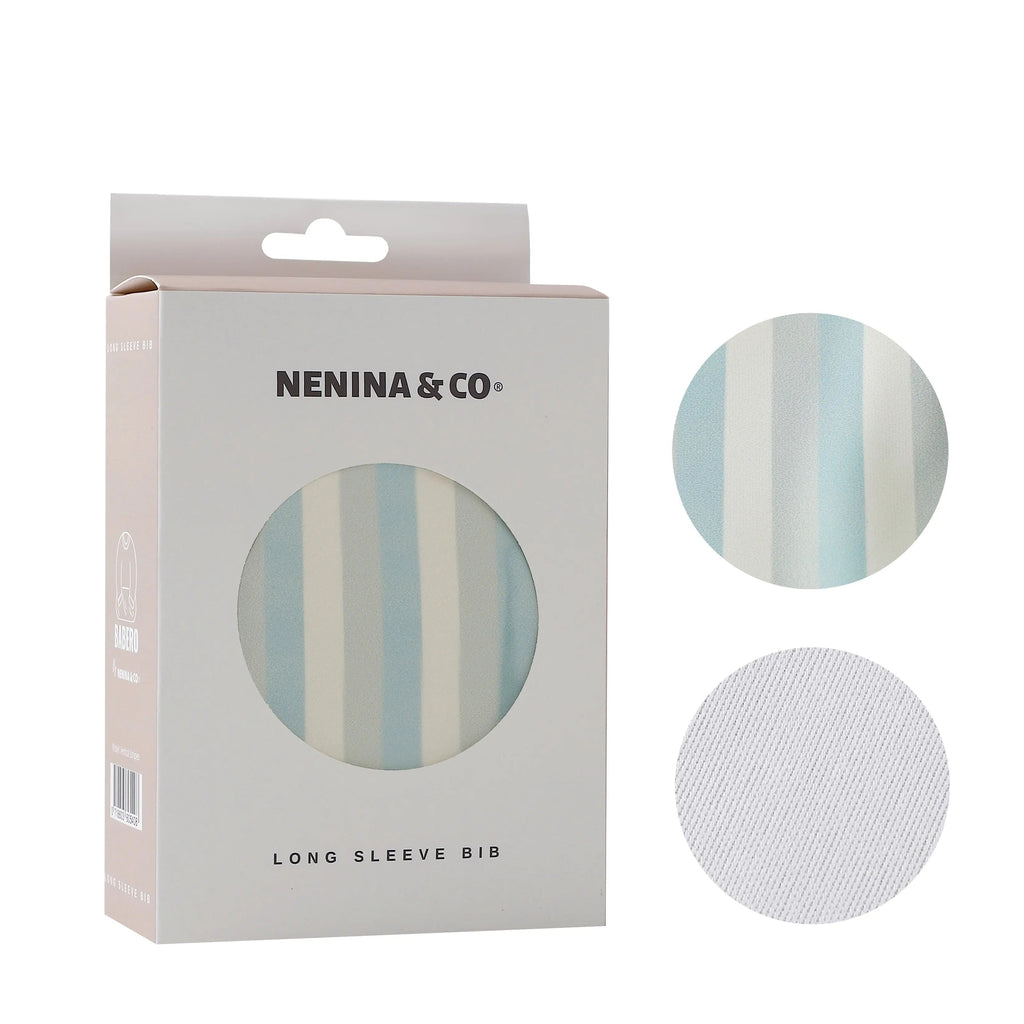 Babero con manga impermeable Vertical Stripes Nenina & Co