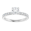 Elle Cushion Lab Diamond French Pavé Engagement Ring