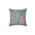 Vintage Floral Pitchers Throw Pillow