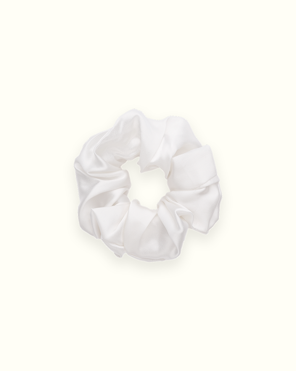 Chouchou 100% pure soie - Le gros - Blanc