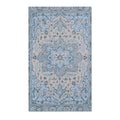 Frosted Petal Medallion Accent Rug
