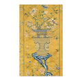 Floral Vase on Golden Yellow Accent Rug