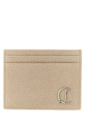 Christian Louboutin Nubuck Leather Card Case — Beige