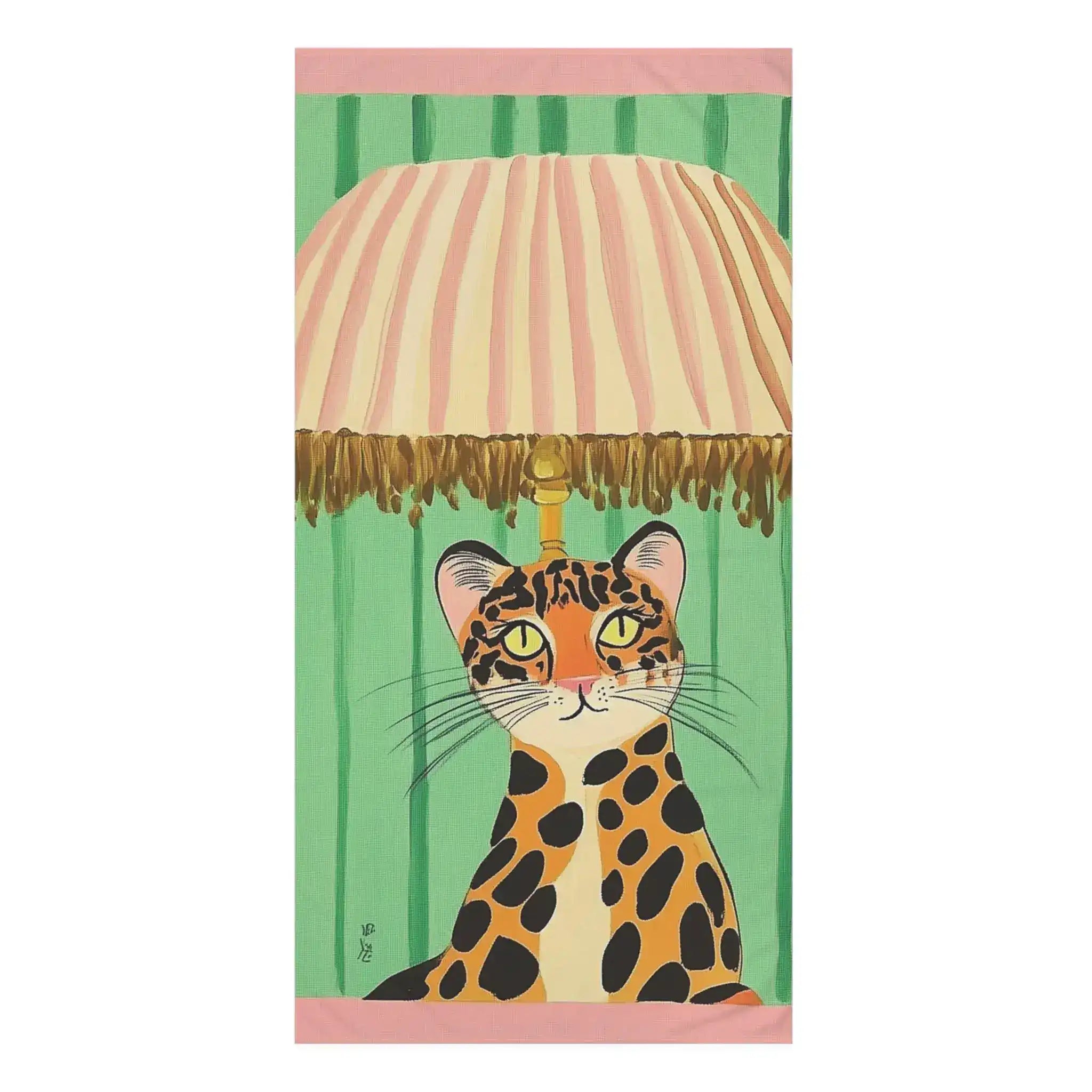 Chic Leopard Lamp Bath Towel