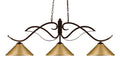 Z-Lite Phoenix Bronze with Satin Gold Shade