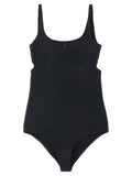 Courreges Cutout Back One-Piece Swimsuit — Black