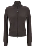 Courreges Logo-Patch Tracksuit Sweatshirt — Charcoal