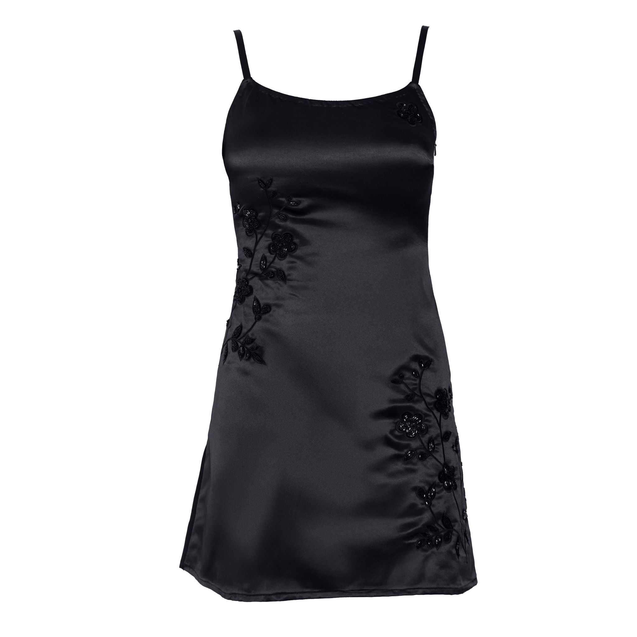 Fleur Luxe Satin-Feel Mini Dress