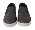 Gray Leather Flat Caiman Mens Loafers Shoes Calfskin Cotton