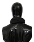 Unisex Gray #dgloveslondon Wool Wrap Scarf Black