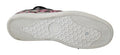 Women's Pink Leopard Print Training Leather Flat Sneakers