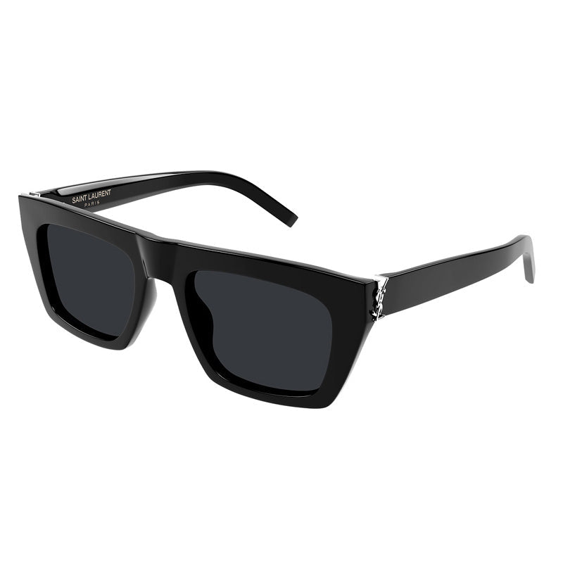 Saint Laurent SLM131001 Acetate Rectangle-Frame Sunglasses — Black