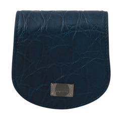 Men's Blue Leather Holder Pocket Condom Case Caimano Accessory