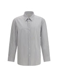 Camisa de algodón a rayas Saint Laurent — Beige
