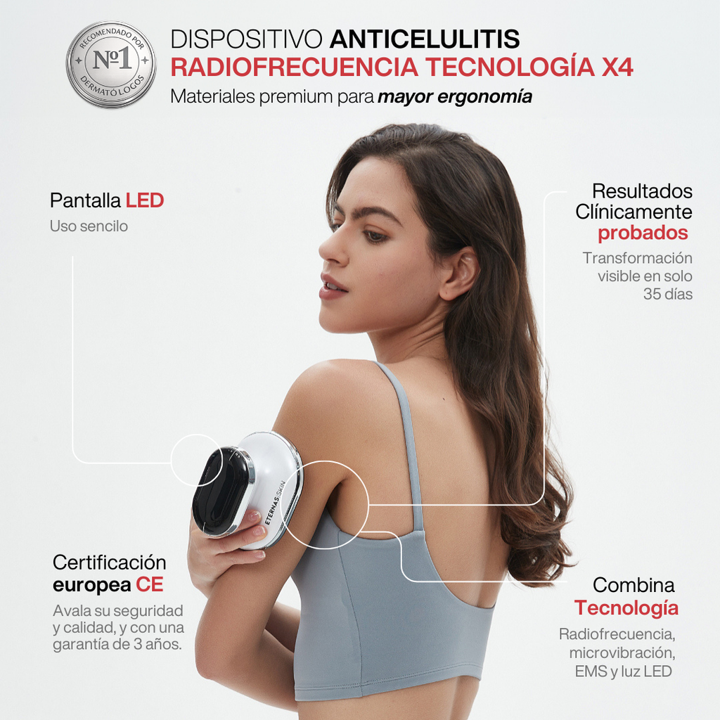 Dispositivo Anticelulitis Radiofrecuencia Tecnología x4