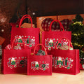 Personalizada Santa Claus Tema de Navidad Alfabeto Grande Bolsa de Yute Rojo con Nombre Fiesta de Navidad Regalo para Niños Familia Amigos