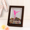Personalizado Varios Silueta de la danza de madera Shadow Box Marco de fotos de la competencia Pin de almacenamiento con el nombre de decoración del hogar Día del Juego de regalo de cumpleaños para lo