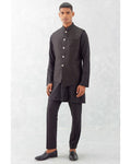 Black Kurta With Bundi Set By KYNAH, Luxury Indian Fashion & Bridal Wear