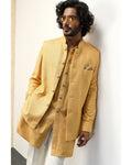 Golden Hour Front Open Kurta Set By KYNAH, Luxury Indian Fashion & Bridal Wear