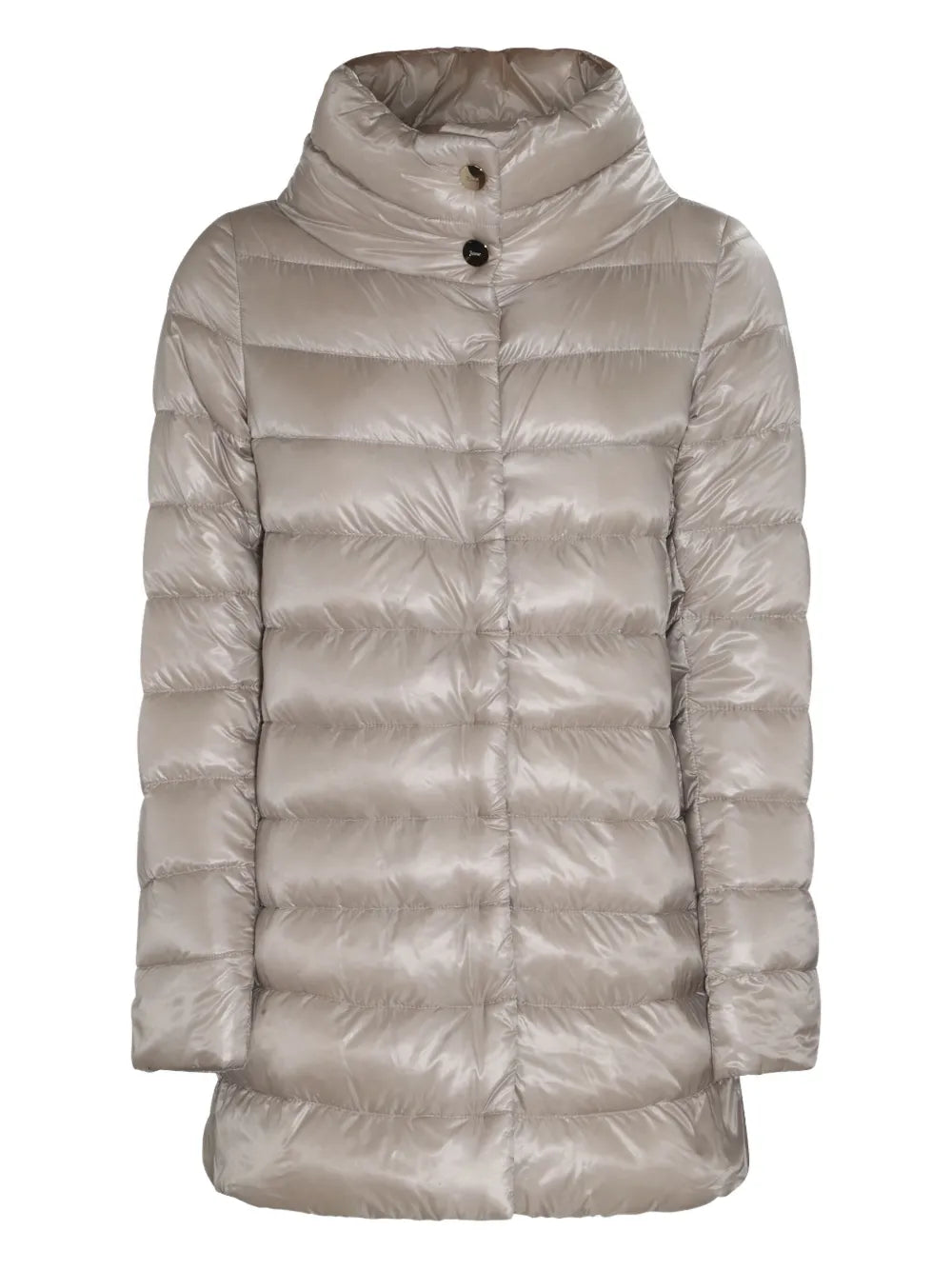 Herno Quilted Down-Filled Down Coat — Grey