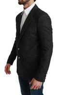 Men's Gray Plaid Check Slim Fit Jacket Blazer Clothing