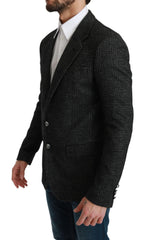 Men's Gray Plaid Check Slim Fit Jacket Blazer Clothing