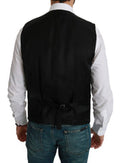 Men's White Black Stripes Waistcoat Formal Vest Cotton Silk Clothing