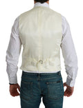 Men's White Waistcoat Formal Wool Vest Virgin Clothing