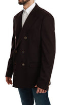 Men's Bordeaux Cashmere Coat Taormina Blazer Elastane Clothing
