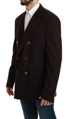Men's Bordeaux Cashmere Coat Taormina Blazer Elastane Clothing