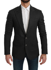 Men's Gray Napoli Slim Fit Jacket Wool Blazer Nylon Cashmere Elastane Clothing