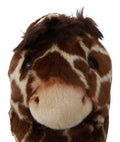 Women's Giraffe-Print Acrylic Slipper Brown Polyester