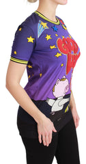 Women's Purple Year Of The Pig Top Cotton T-Shirt