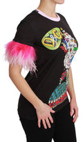 Women's Black Year Of The Pig Top Cotton T-Shirt