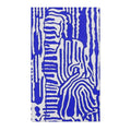 Electric Blue Abstract Accent Rug