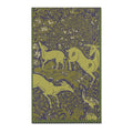 Golden Deer in Enchanted Forest Accent Rug