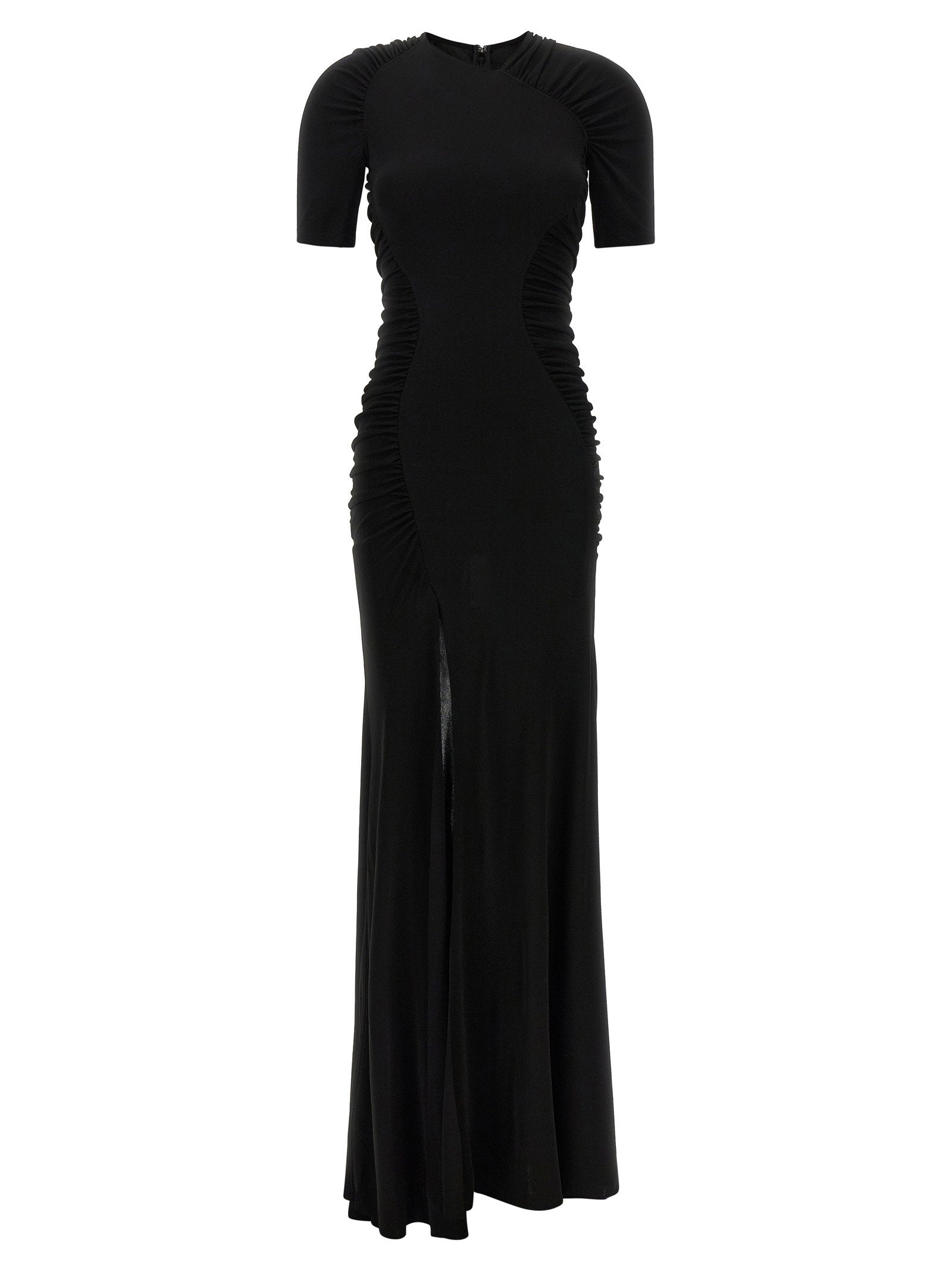Victoria Beckham Asymmetrical Ruffle Maxi Dress — Black