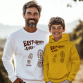 Camiseta personalizada Best Pops Papa Ever Huellas grandes y pequeñas Sudadera con capucha con 2-11 nombres Regalo del Día del Padre para papá Abuelo