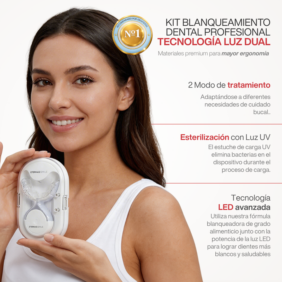 Kit Blanqueamiento Dental Profesional Tecnología Luz Dual