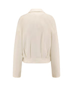 Max Mara Sweaters White Seta Cotone Elastan