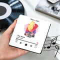 Imán de nevera con reproductor de música personalizado con nombres Decoración para el hogar Regalo de aniversario de San Valentín para pareja