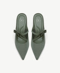 GraceLithe Bow Pointed Toe Heeled Mule