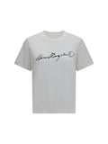 Camiseta con logo estampado a mano MM6 Maison Margiela — Blanca